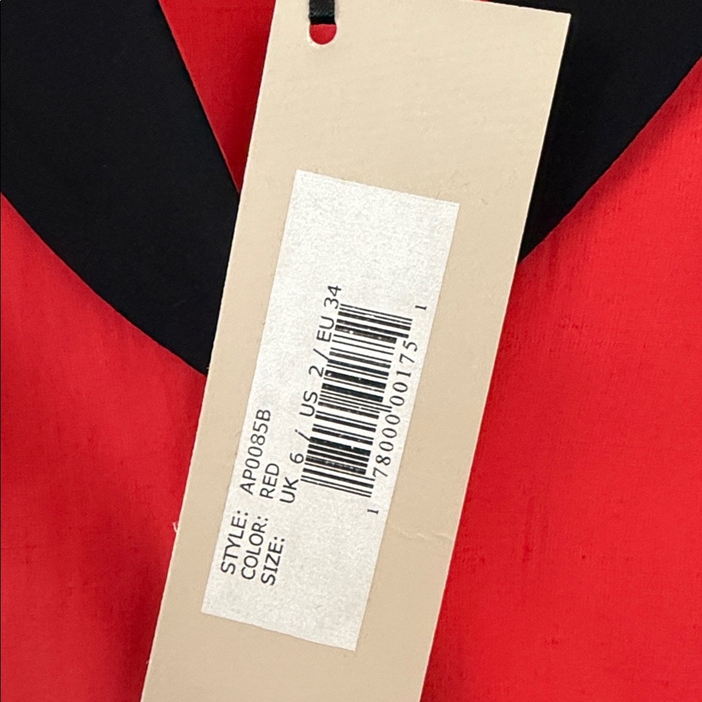 Alice’s Pig Tessa’s Tango Red&Black Cropped Top/Hi-Lo 2 Piece Skirt Set US2 NWT - Picture 2 of 13